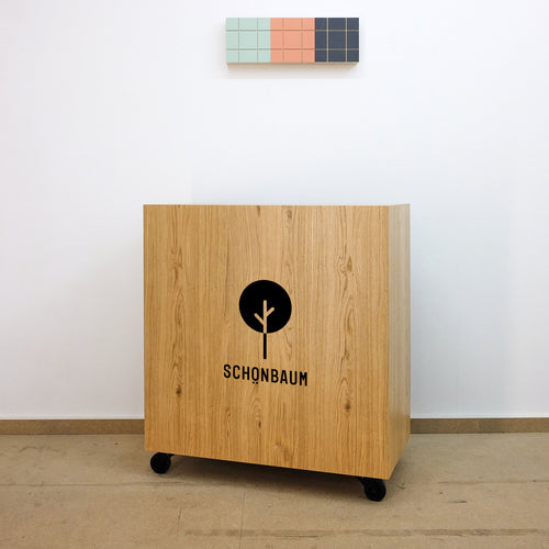 Branding Theke Schoenbaum Logo ganze Theke