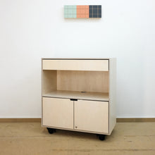 Lade das Bild in den Galerie-Viewer, Mobile Theke Schoenbaum Weiß Schublade Tuer
